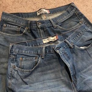 2 pairs of Levi Jeans relaxed fit straight leg 36
